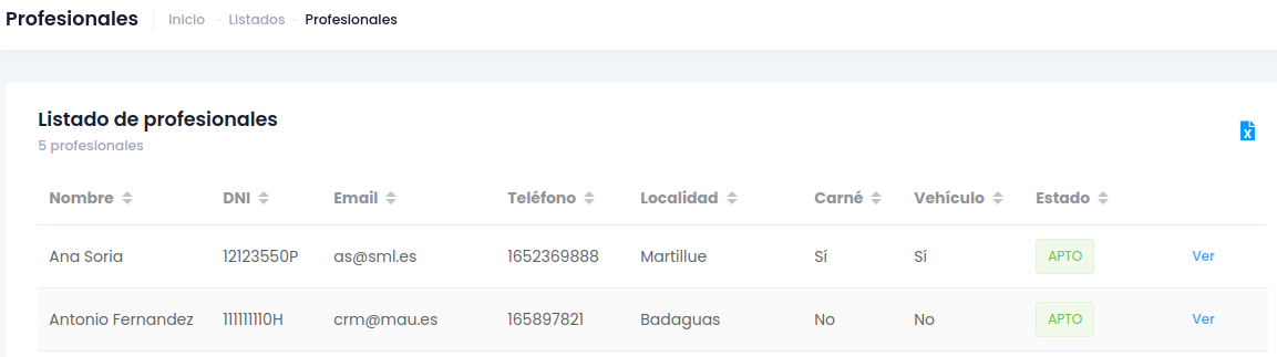 listadoProfesionales